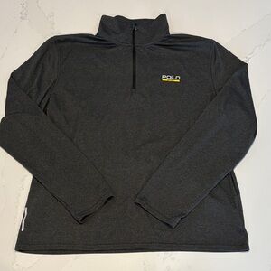 Polo Sport by Ralph Lauren Men's gray Charcoal Zip-Up 1/4 Zip Sweater Size Large